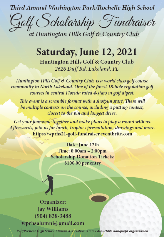 3rd Annual Washington Park/Rochelle High School Golf Scholarship Fundraiser @ Huntington Hills Golf and Country Club