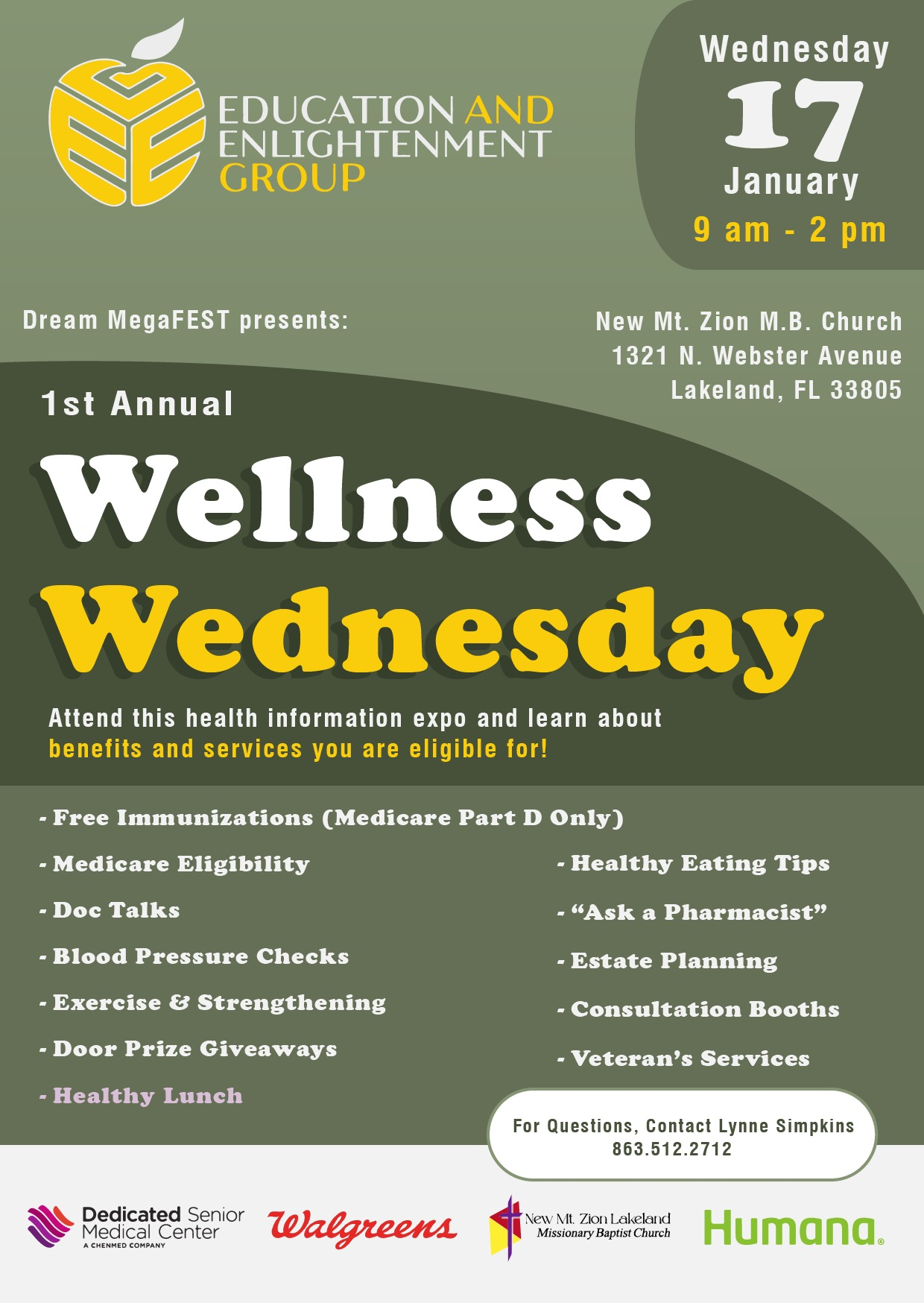 Wellness Wednesday @ New Mt. Zion M.B. Church